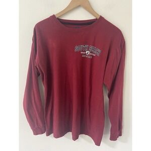 Surf Style Shirt Women Medium Burgundy South Beach Miami Florida Logo Pullover